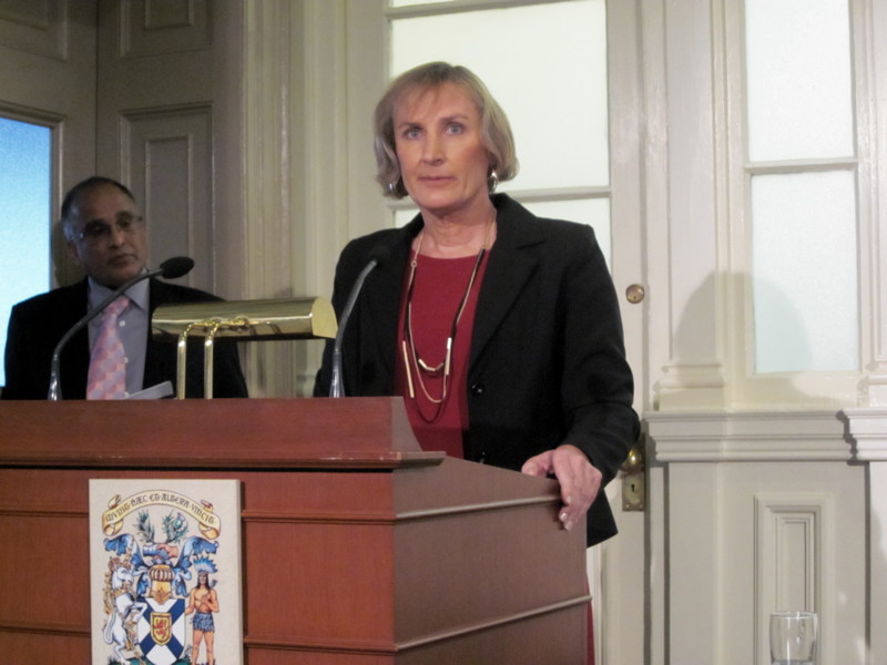  Transgendered woman Kate Shewan speaks at the press conference to announce a Bill to include gender identity and gender expression in the NS Human Rights Act Photo: Simon Thibault