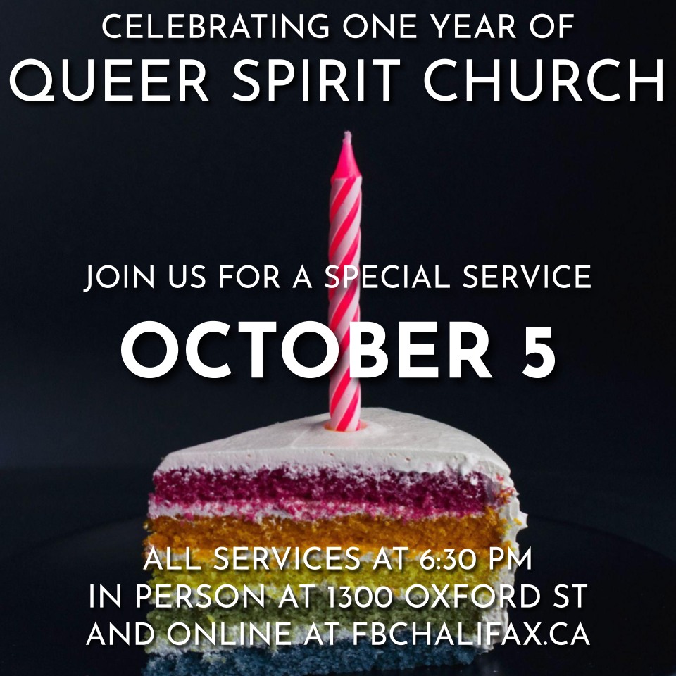 Queer Spirit Church 1-year poster