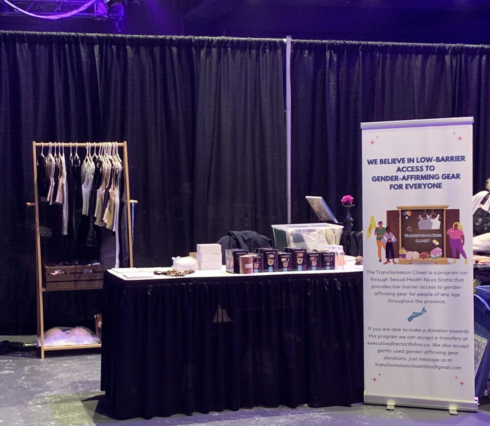 booth with trans accesories