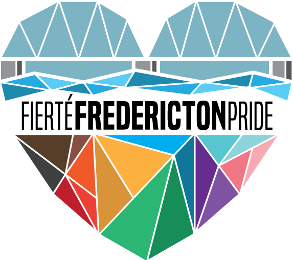 Fredericton Pride logo: a heart topped with a bridge