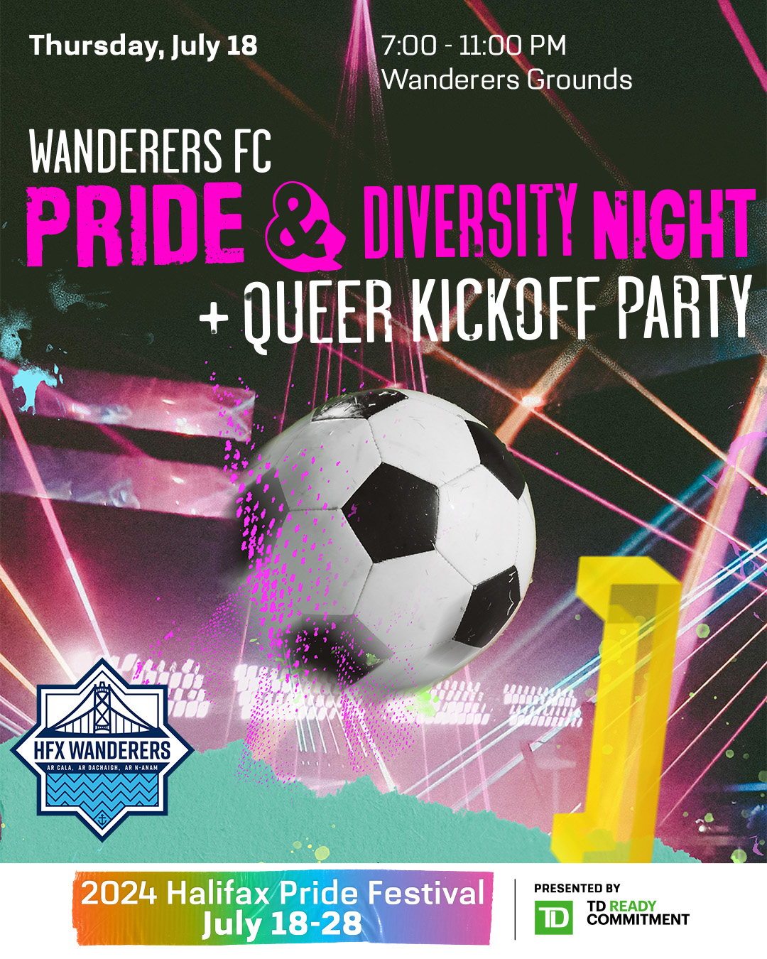 poster for Pride & Diversity Night soccer