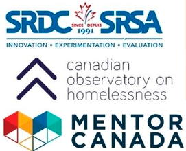 SRDC, canadian observatory on homelessness, mentor canada logos