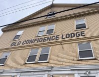 building exterior "Old confidence lodge" late 1800s building with 1970s windows